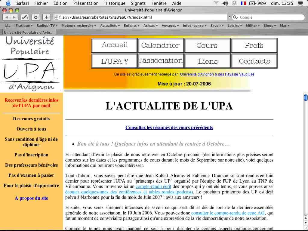 La première version